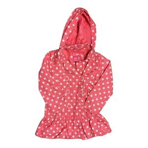 Pink Platinum Pink, White Polka Dot Rain Coat Girls 4